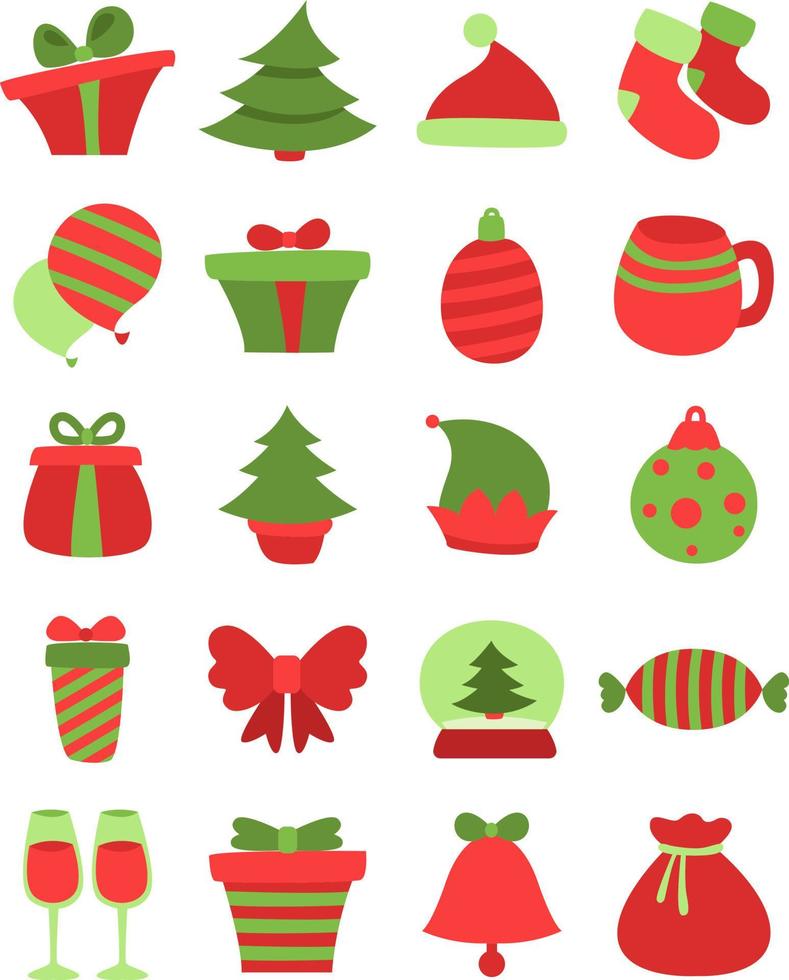 Christmas celebration, icon, vector on white background.