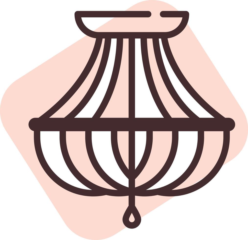 Light ceiling lamp, icon, vector on white background.