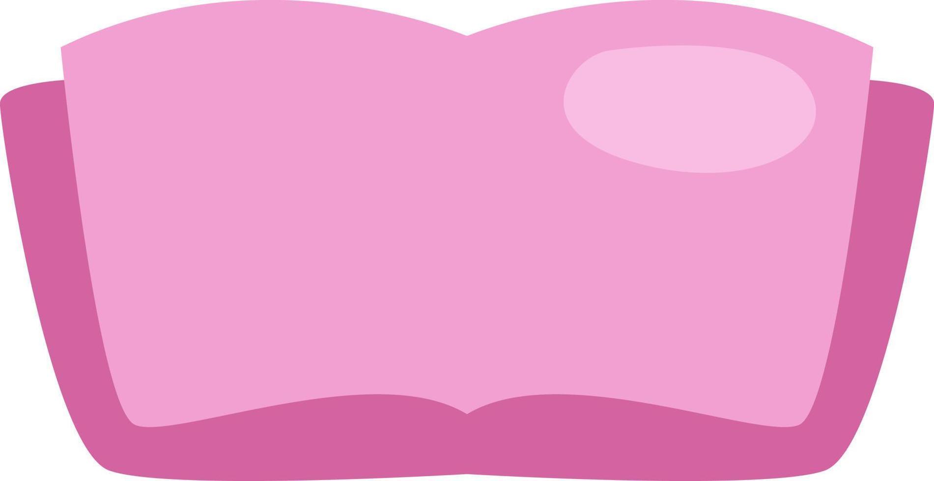 Childhood pink book, icon, vector on white background.