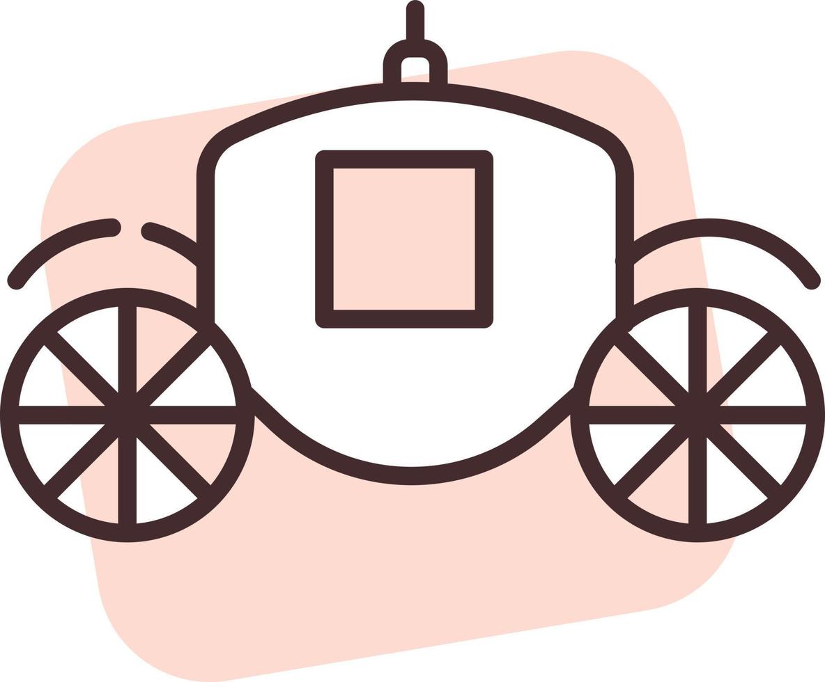 Event carriage, icon, vector on white background.