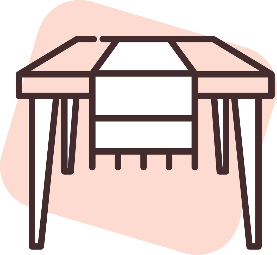 Home textile decorative table cloth, icon, vector on white background.