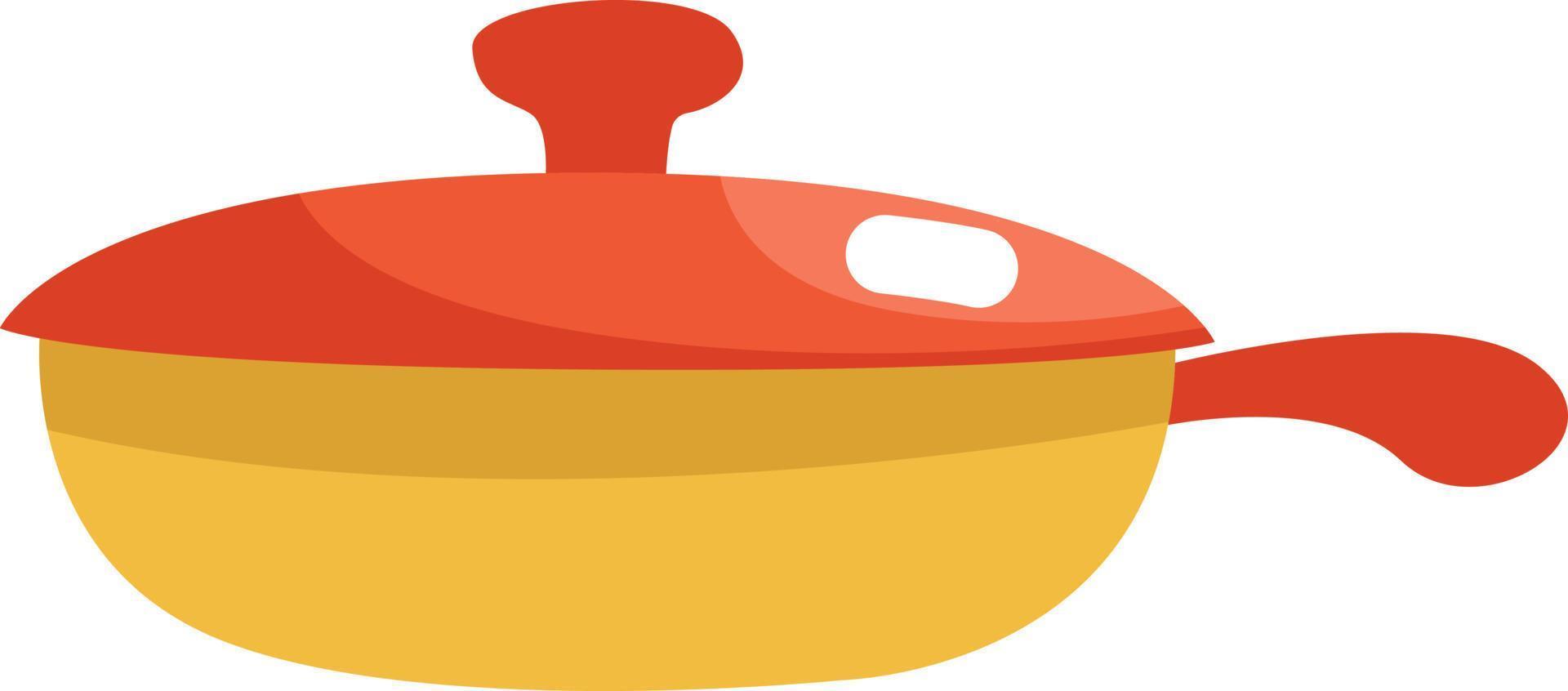 Cooking frying pan, icon, vector on white background.