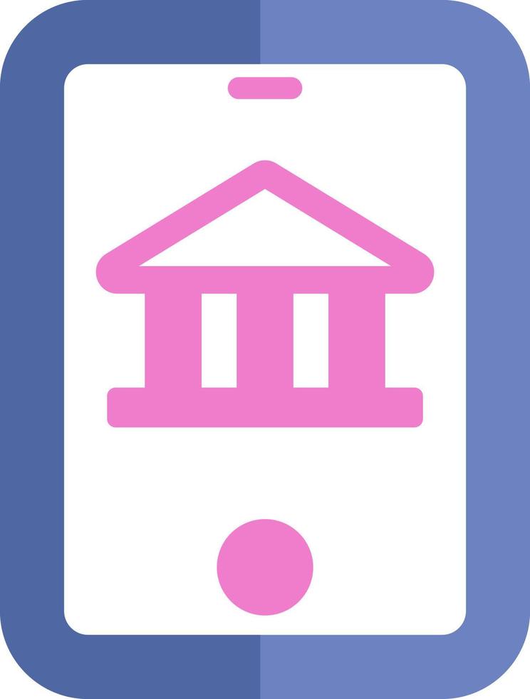 Banking app, icon, vector on white background.