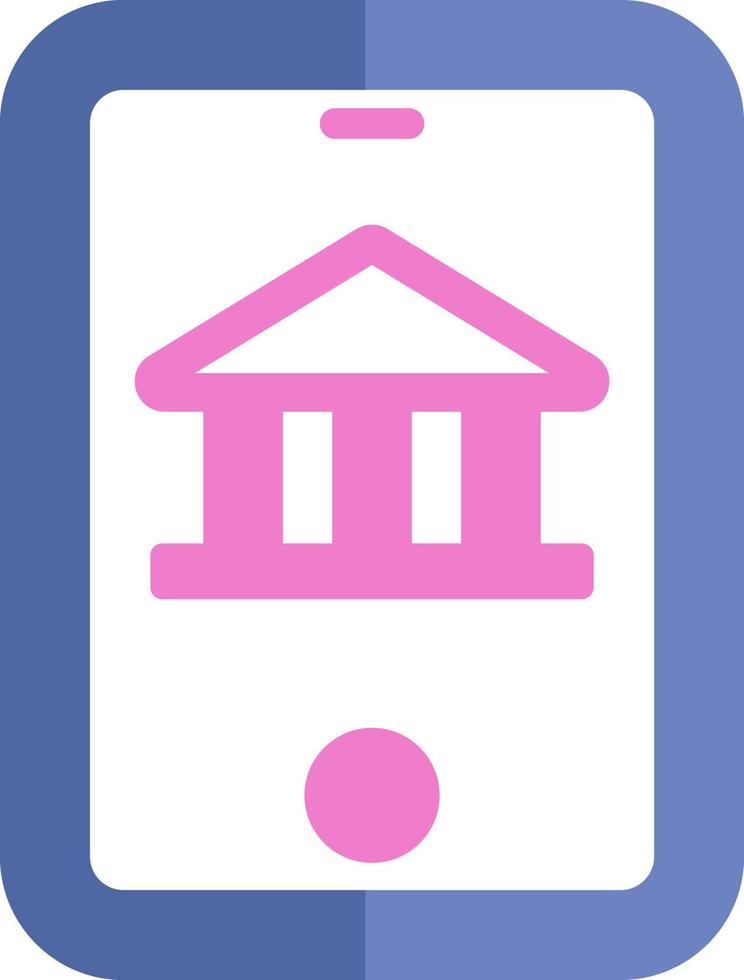 Banking app, icon, vector on white background.