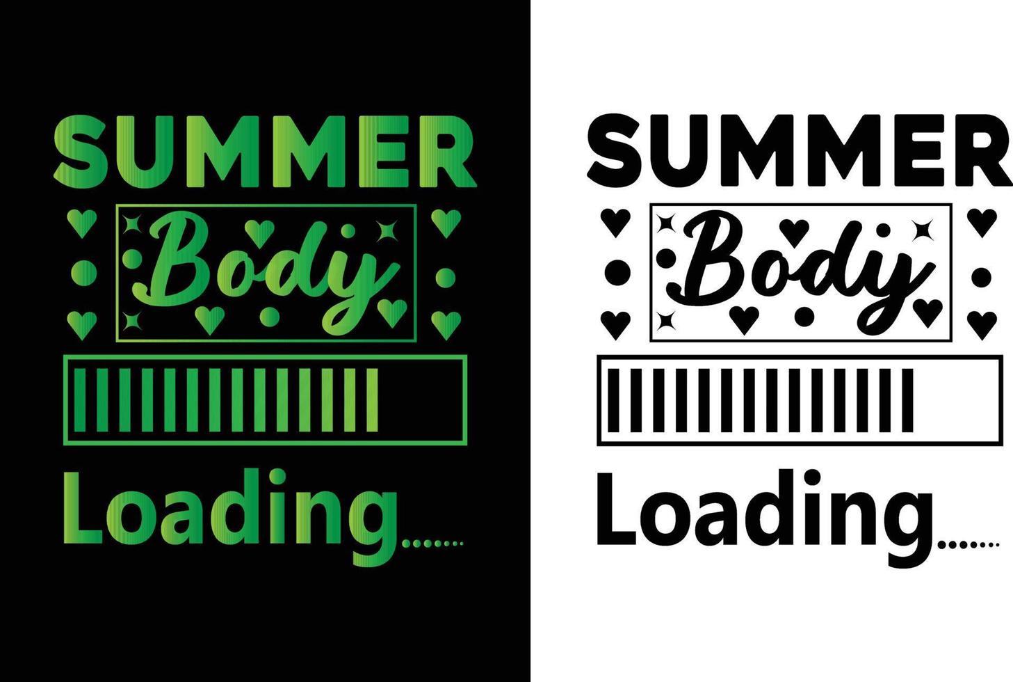Summer body loading t shirt design vector