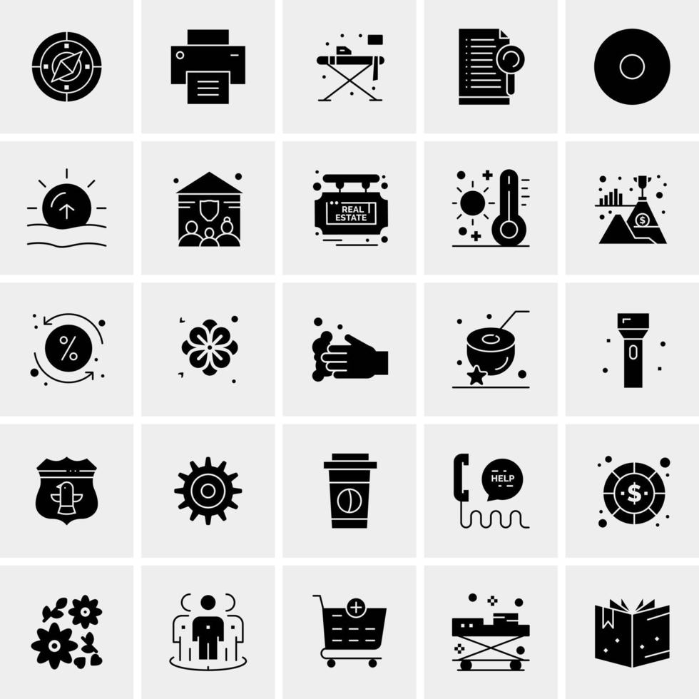 25 iconos de negocios universales vector ilustración de icono creativo para usar en proyectos relacionados con la web y dispositivos móviles