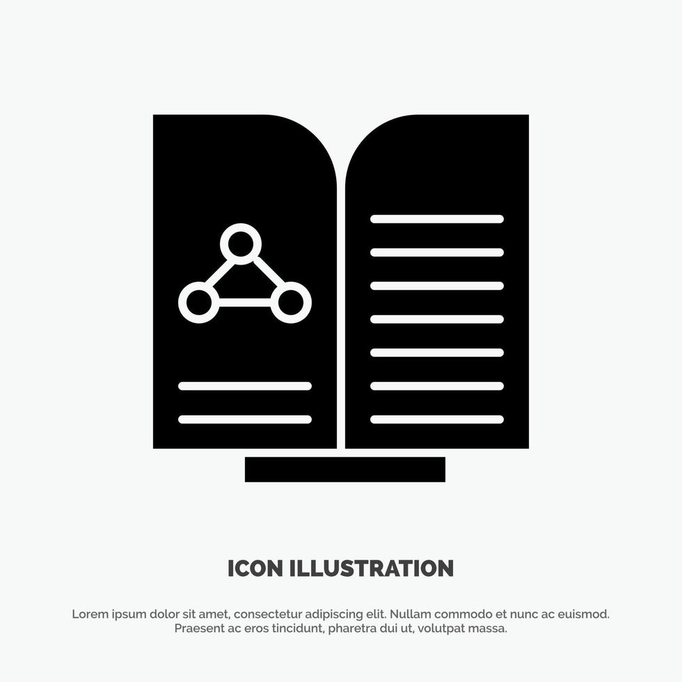 Medical Test Report Book solid Glyph Icon vector