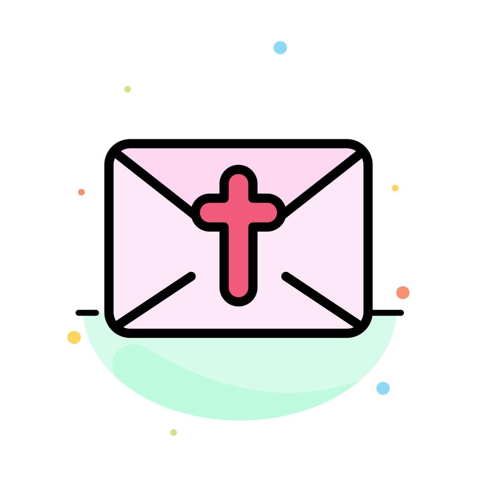 Massage Mail Holiday Easter Abstract Flat Color Icon Template vector