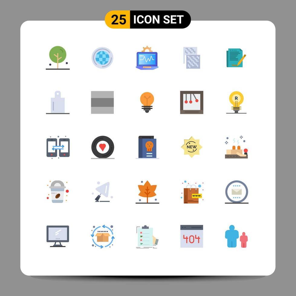 25 Flat Color concept for Websites Mobile and Apps agreement future laptop fabric cloth Editable Vector Design Elements