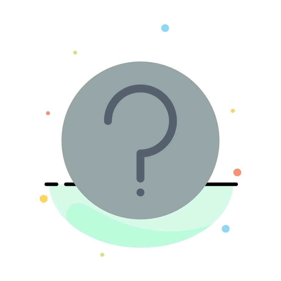 Basic Help Ui Mark Abstract Flat Color Icon Template vector