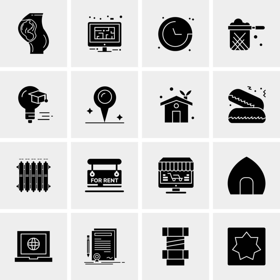 16 Universal Business Icons Vector Creative Icon Illustration to use in web and Mobile Related project