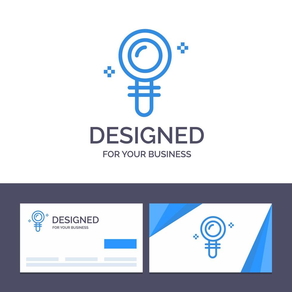 Creative Business Card and Logo template Search Lab Find Biochemistry Vector Illustration