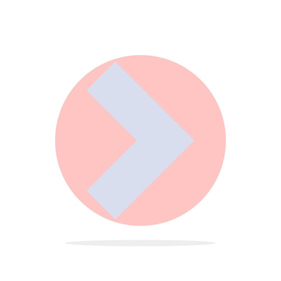 Arrow Right Next Abstract Circle Background Flat color Icon vector