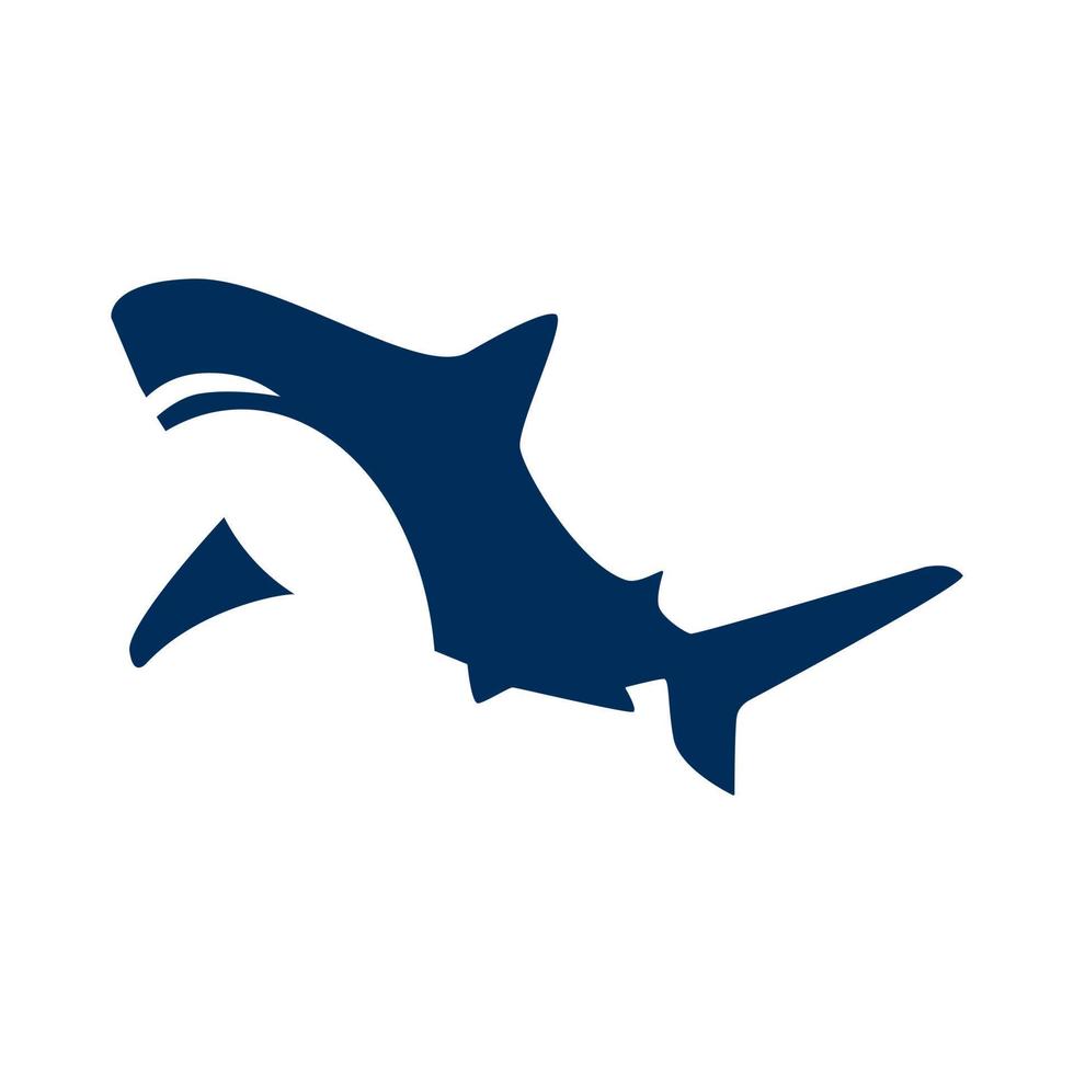 plantilla de ilustración de diseño de logotipo de icono de tiburón. - vectores. vector