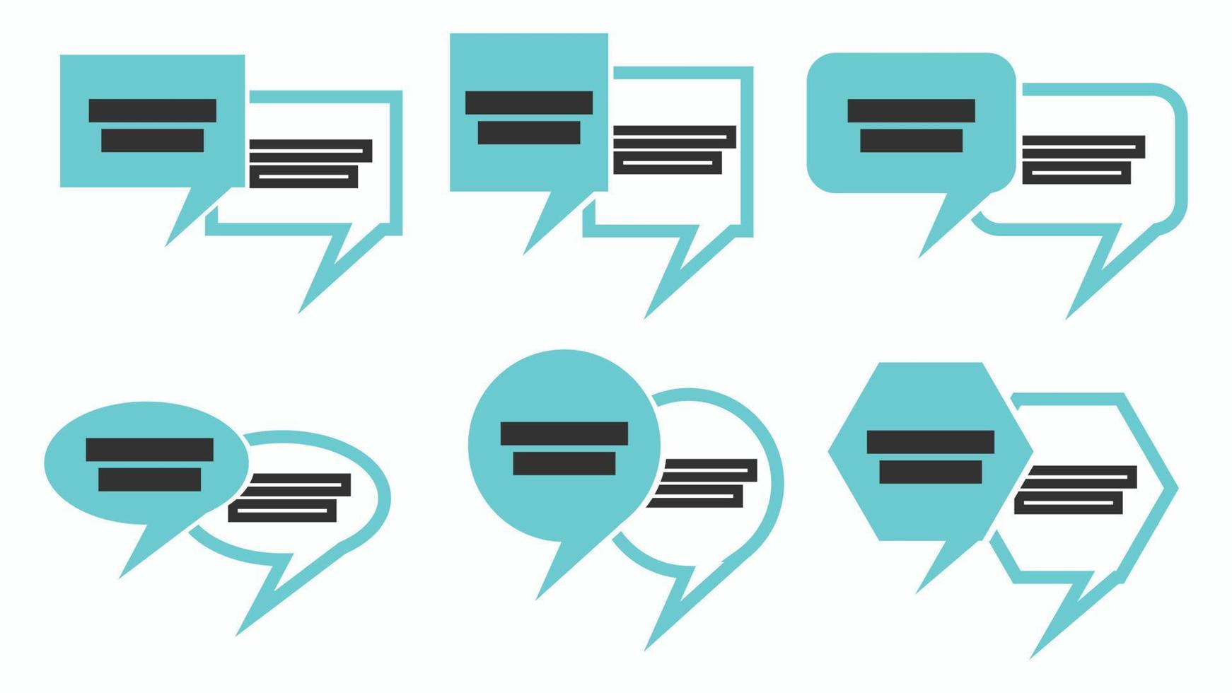 Chat speech Bubble With Text Outline icon vector, illustration vector, chat symbol vector