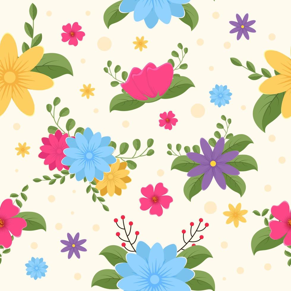 Floral Seamless Pattern Background vector