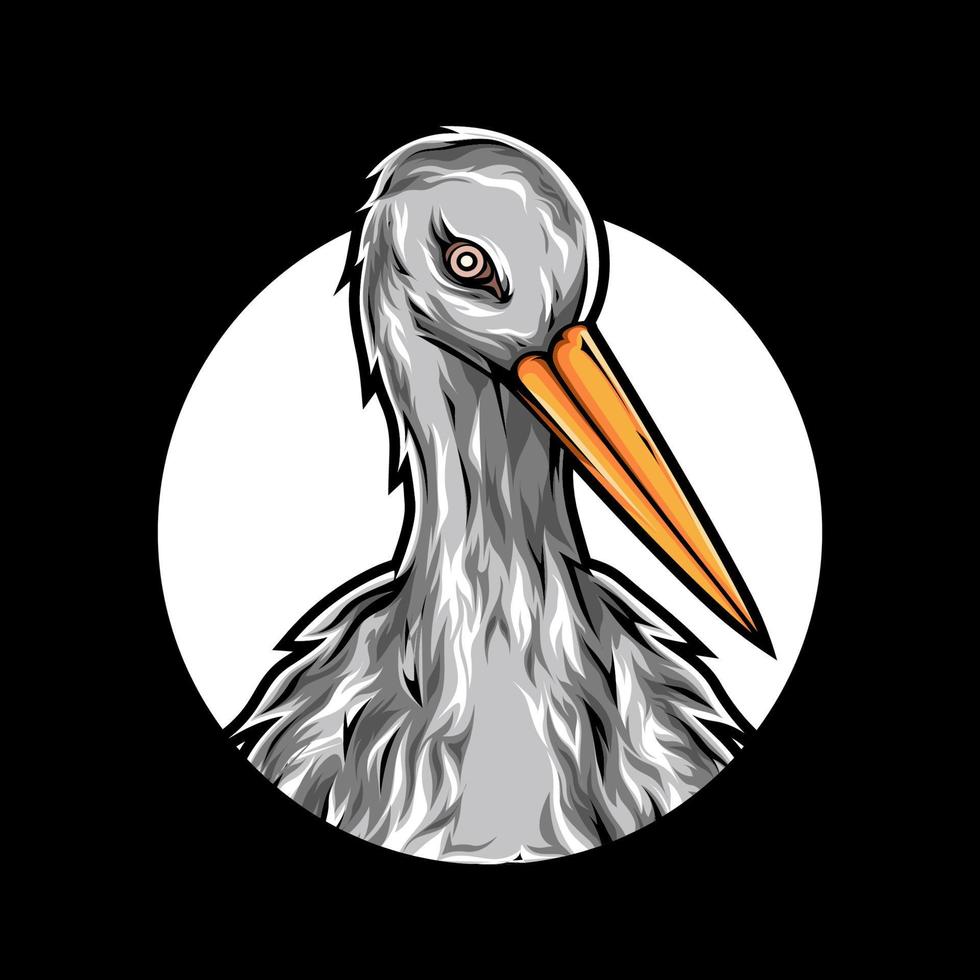 diseño vectorial de cisne blanco. muy bueno para las necesidades de camisetas o estampados vector