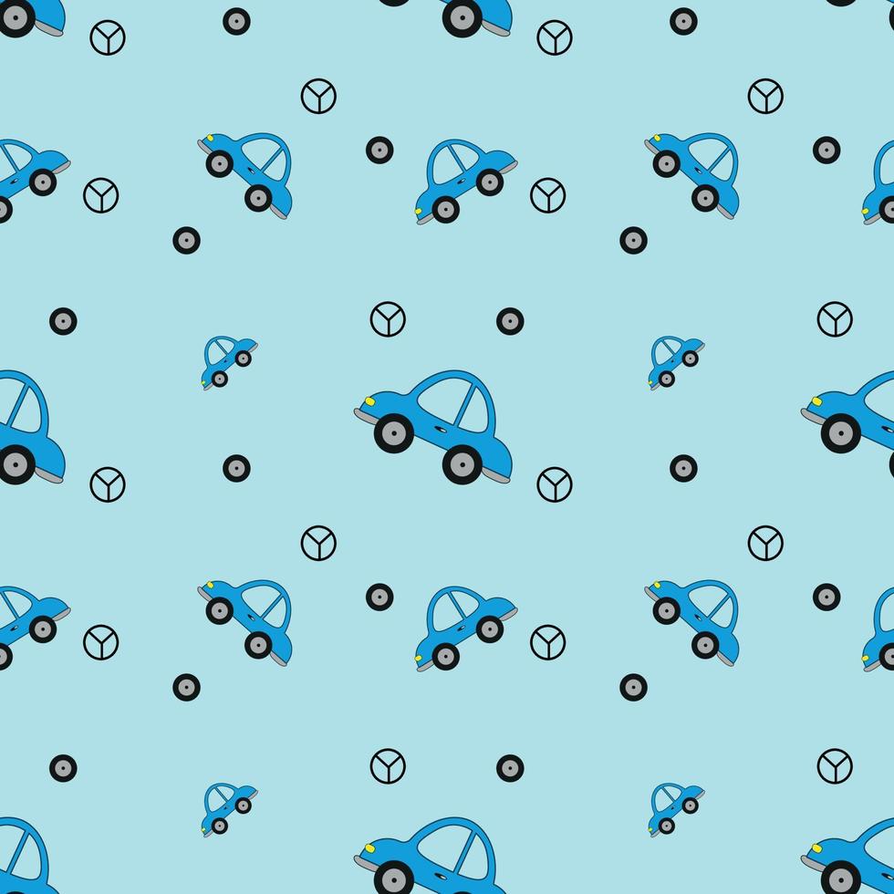 coches de juguete azules vectoriales abstractos para el diseño decorativo. diseño en estilo moderno. ilustración vectorial divertida. vector