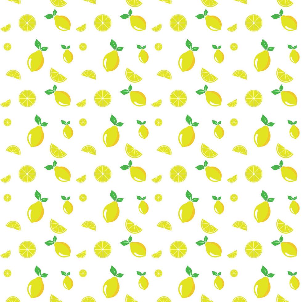 Paper drawing of lemons for print design. yellow modern texture. Modern abstract colored background. Exotic print. Food seamless pattern. vector