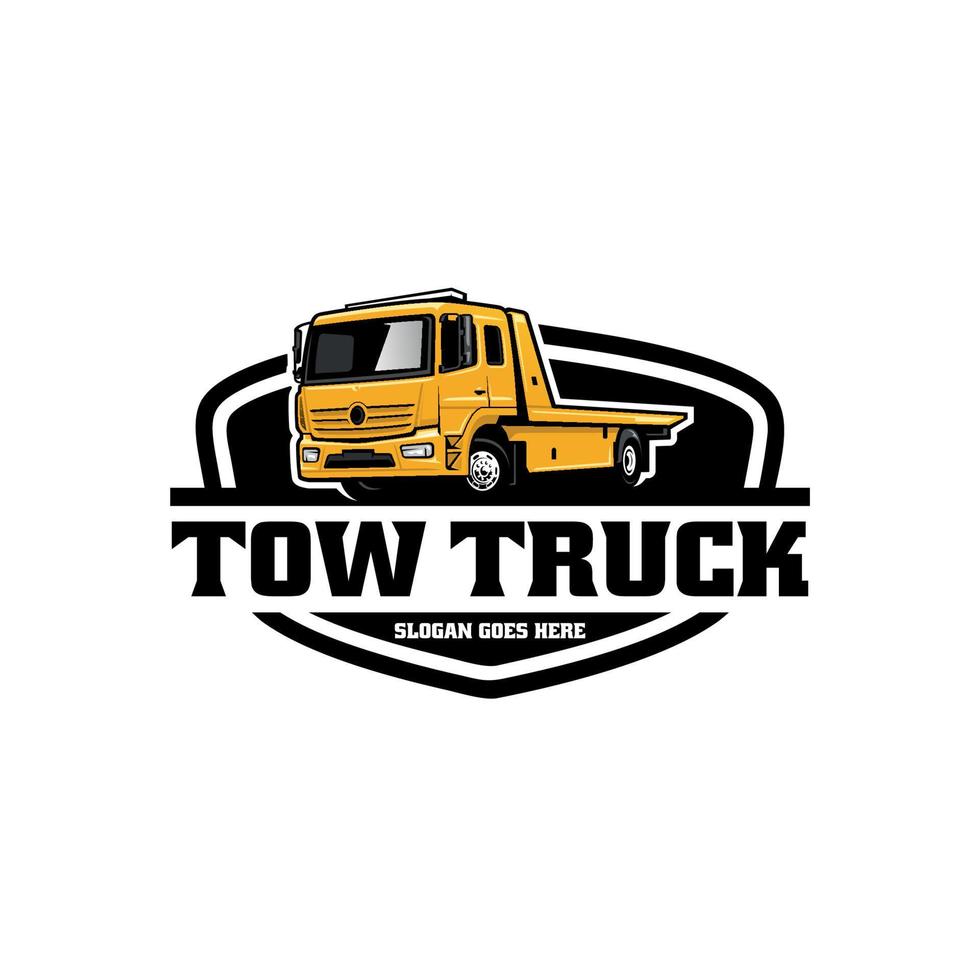 towing truck, road assisntance truck logo vector