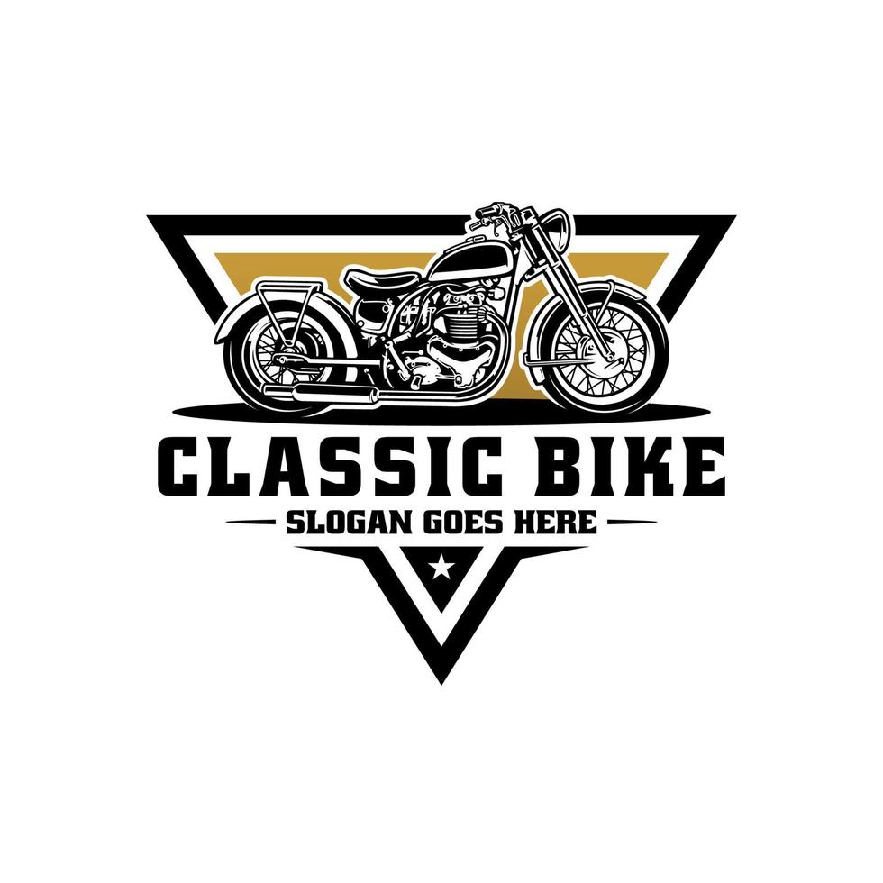 classic motorbike badge logo vector
