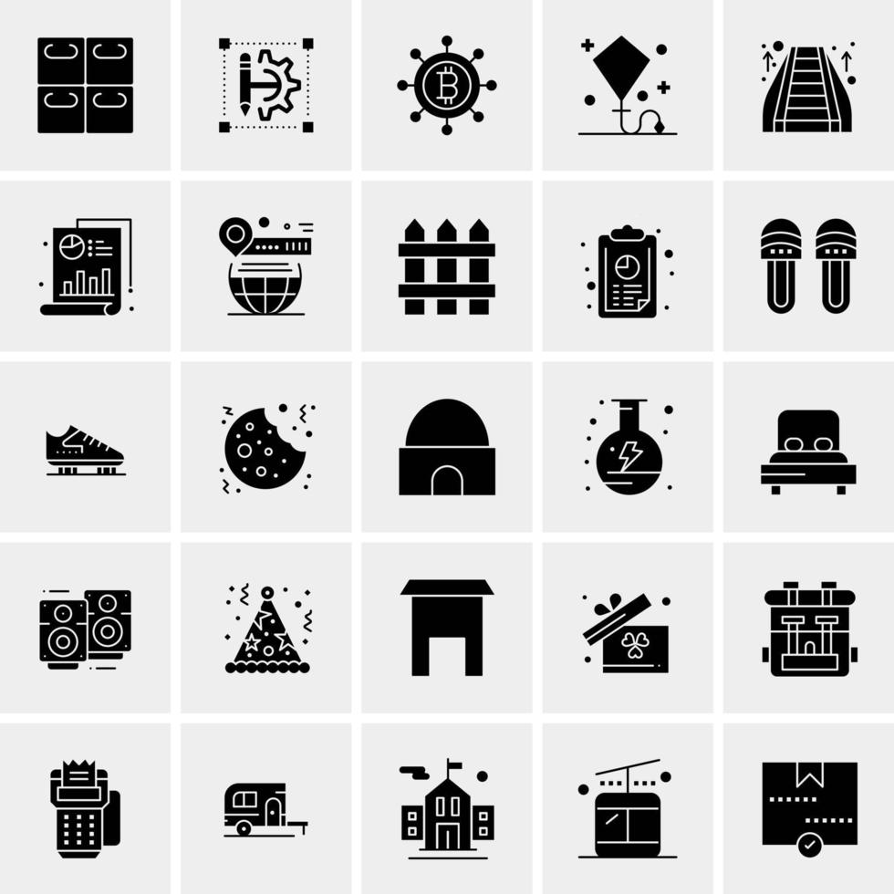 25 iconos de negocios universales vector ilustración de icono creativo para usar en proyectos relacionados con la web y dispositivos móviles