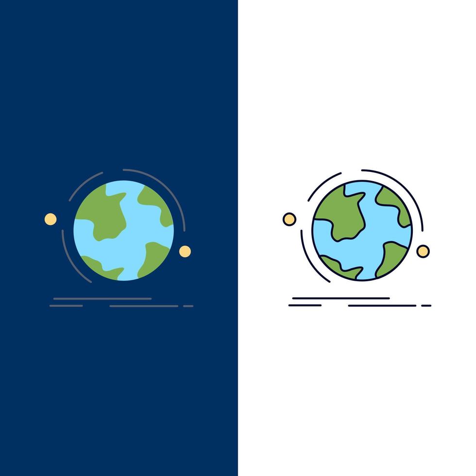 globe world discover connection network Flat Color Icon Vector