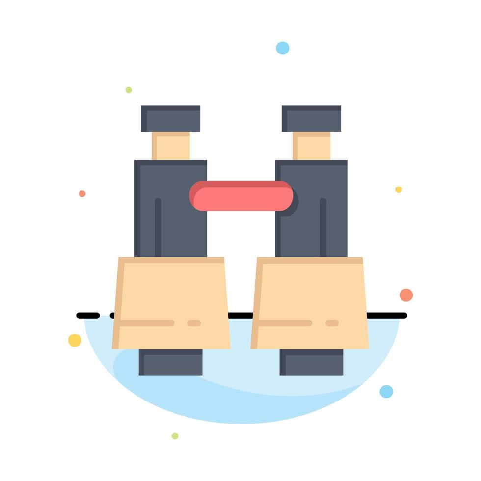 Binoculars Field Glasses Search Vision Abstract Flat Color Icon Template vector