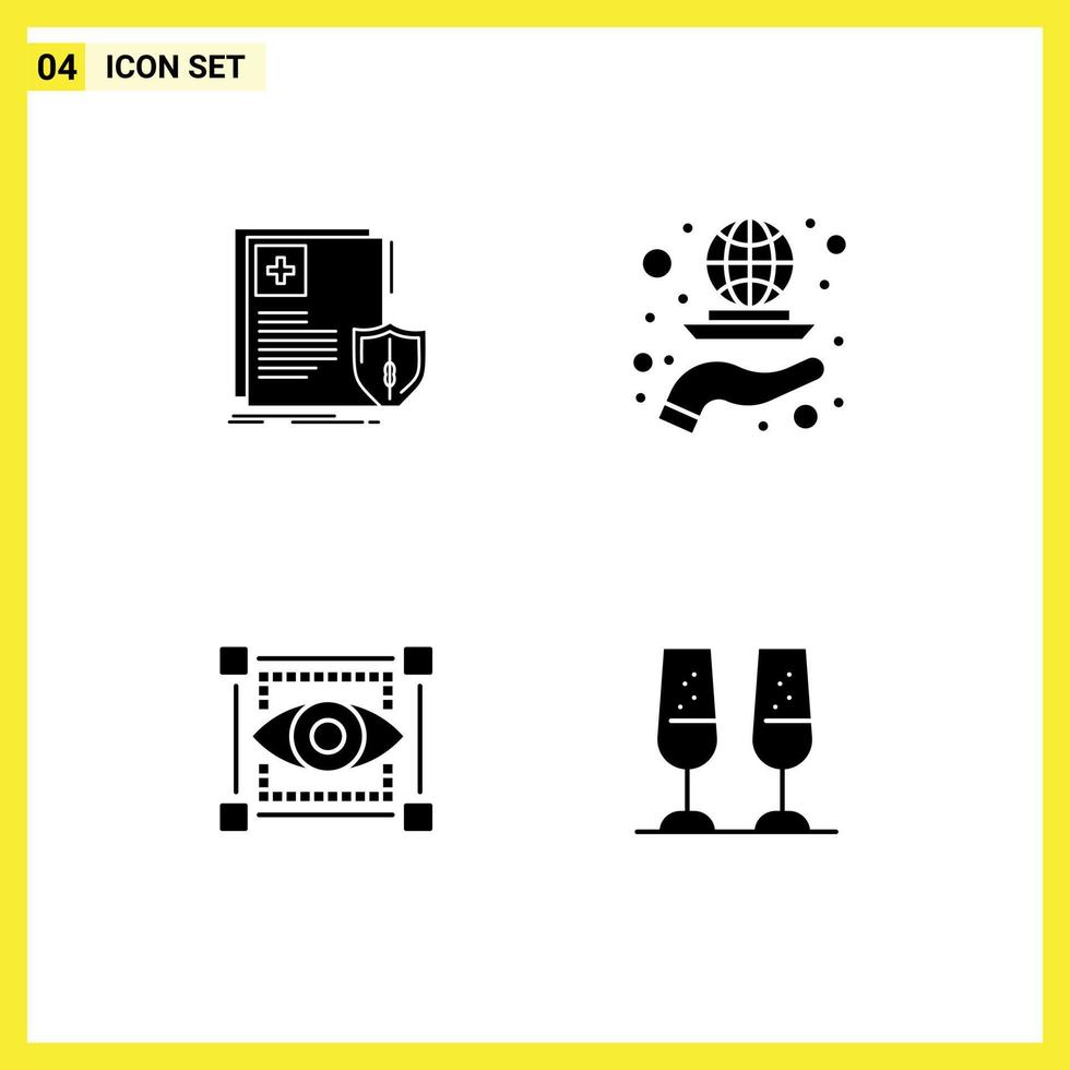 Creative Icons Modern Signs and Symbols of document strategy medical grid view Editable Vector Design Elements