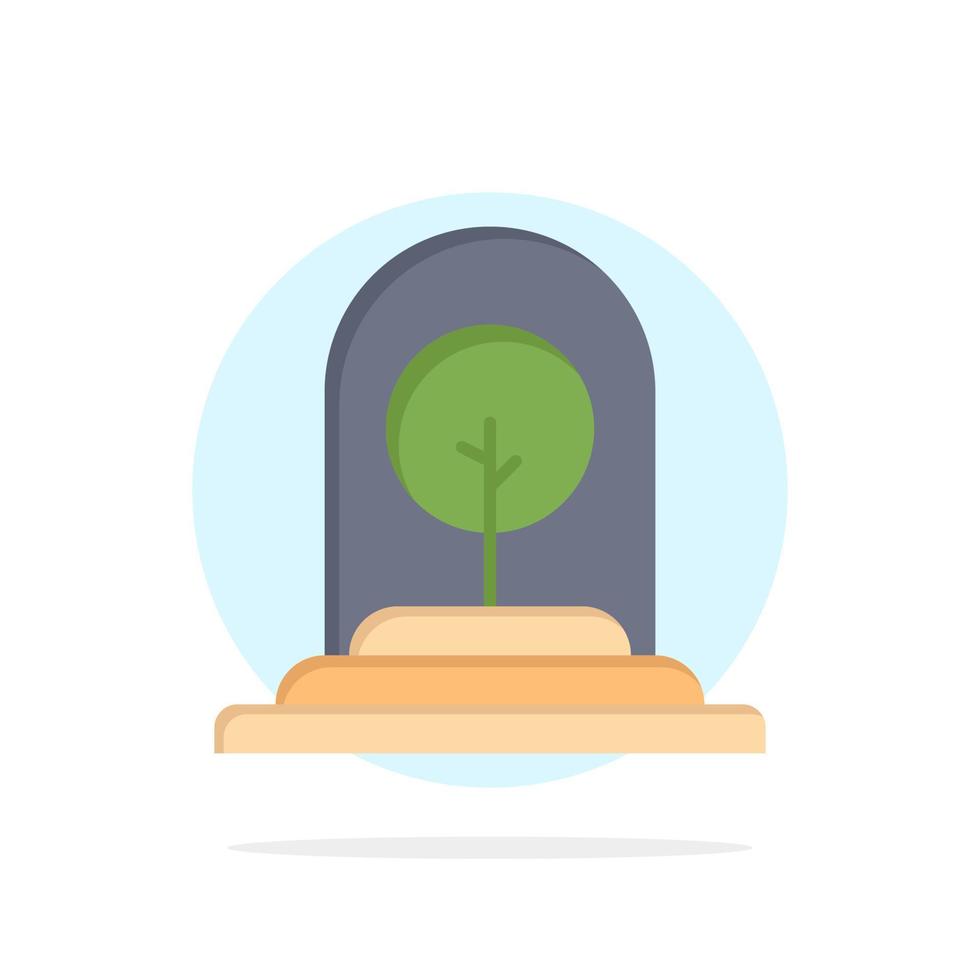 Growth Plant Business Tree New Abstract Circle Background Flat color Icon vector