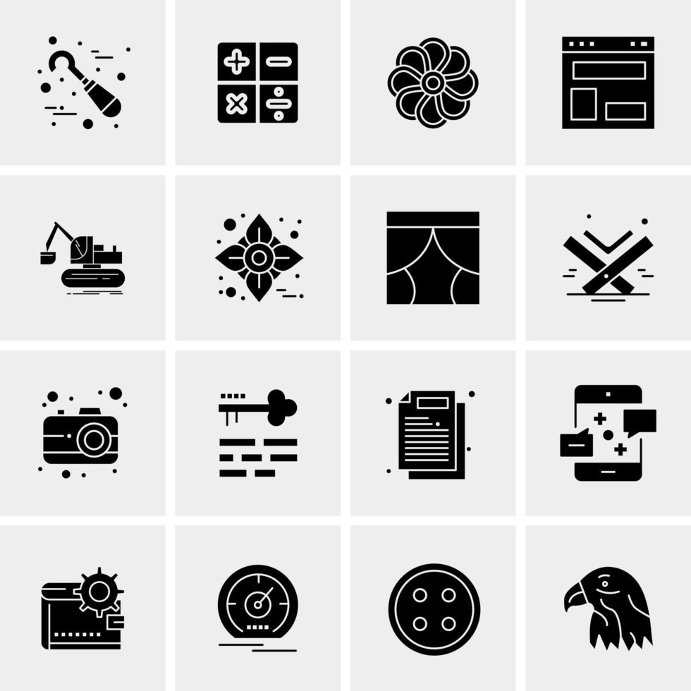 16 Universal Business Icons Vector Creative Icon Illustration to use in web and Mobile Related project