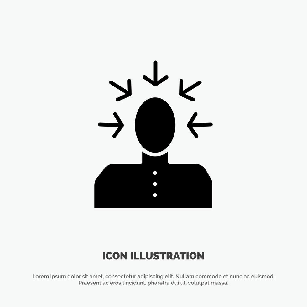 Choice Choosing Criticism Human Person solid Glyph Icon vector