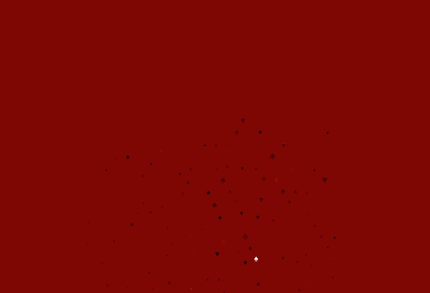 plantilla de vector rojo claro con símbolos de póquer.