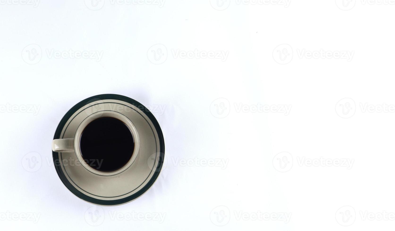 cup of black coffee on a white background. copyspace area photo