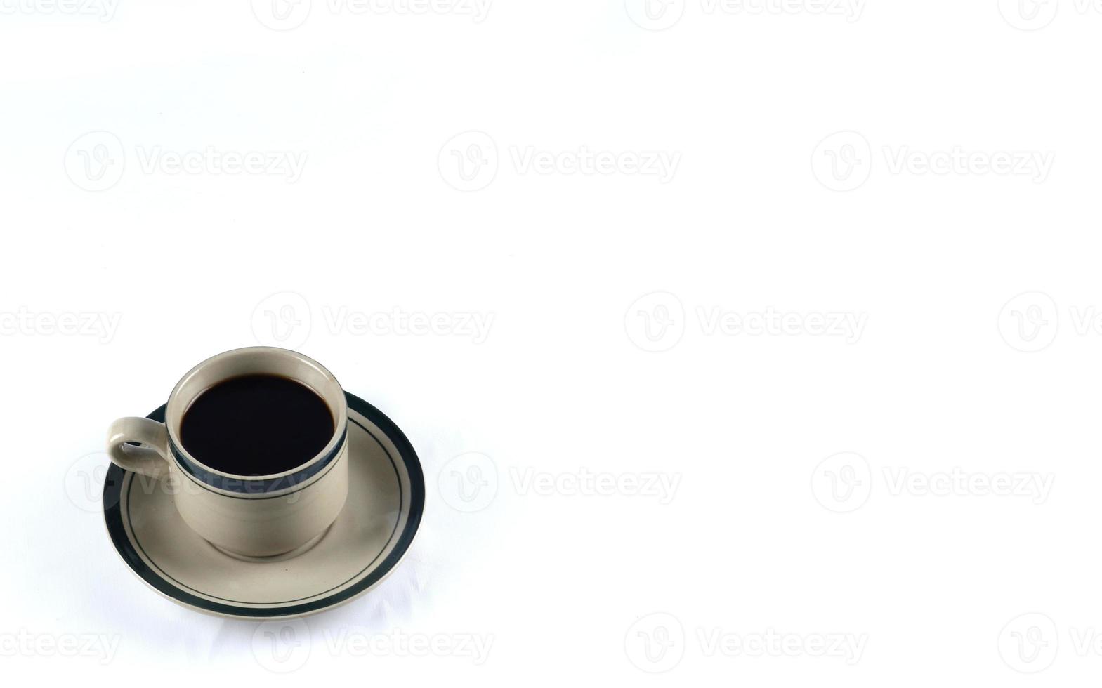 cup of black coffee on a white background. copyspace area photo