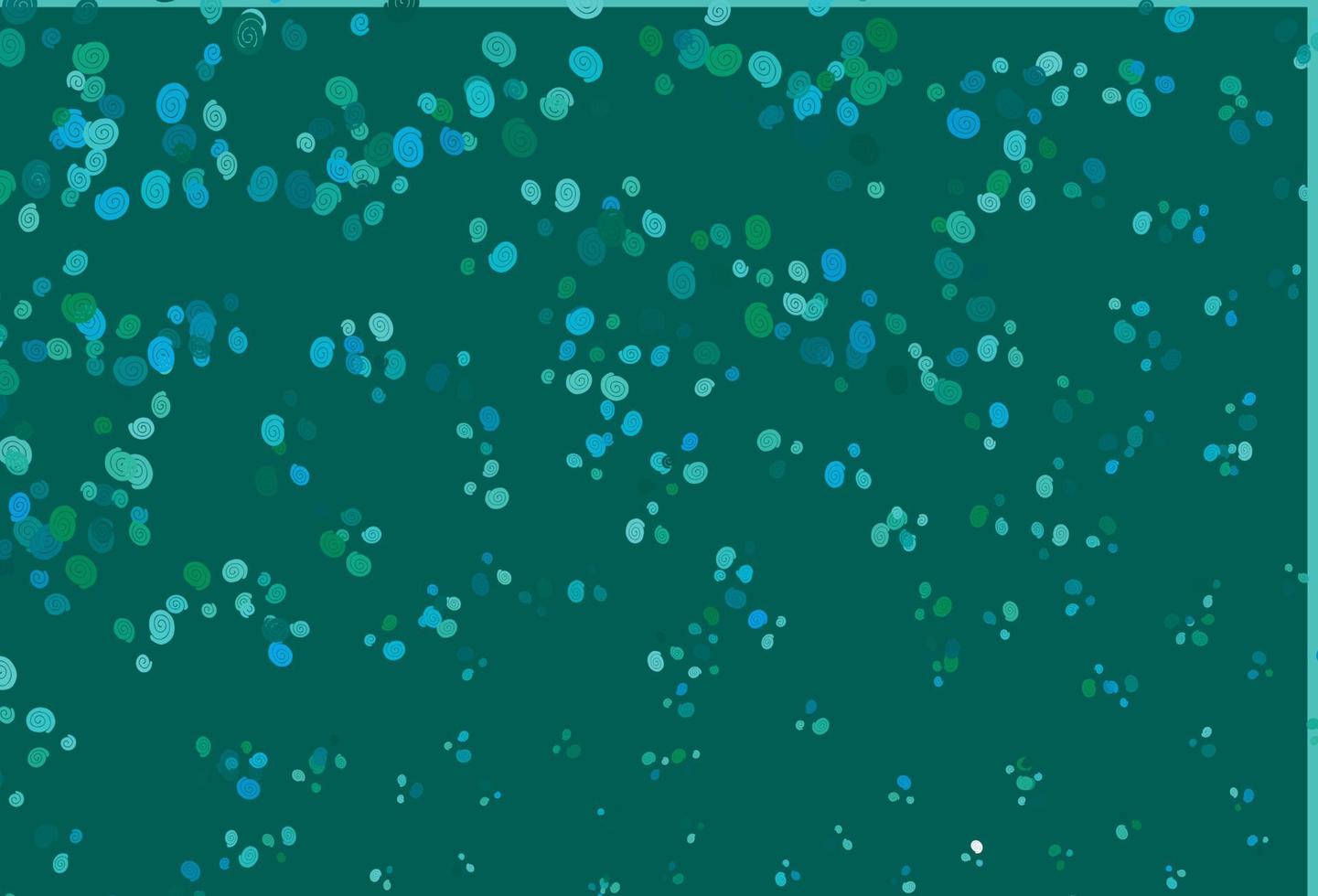 Light Blue, Green vector pattern with curved circles.