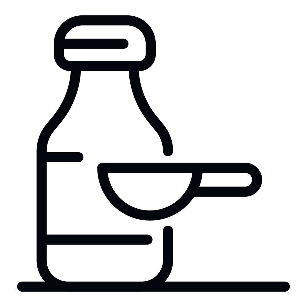 Teaspoon syrup icon, outline style vector
