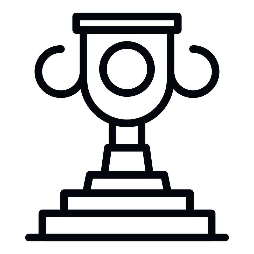 icono de copa de oro, estilo de esquema vector