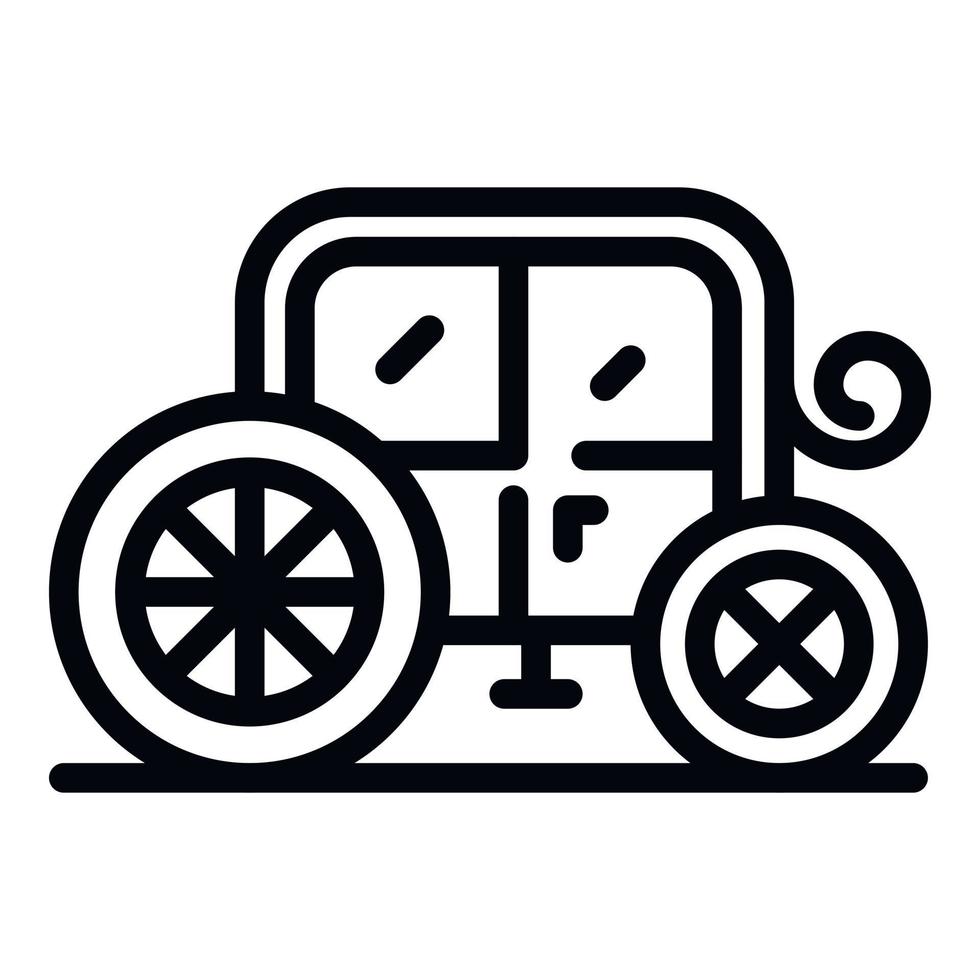 Luxury brougham icon, outline style vector