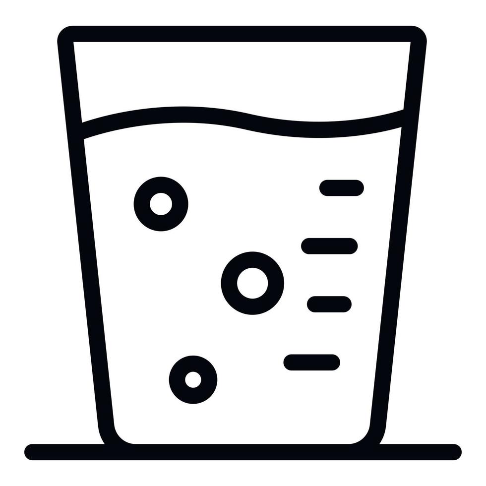Syrup glass icon, outline style vector