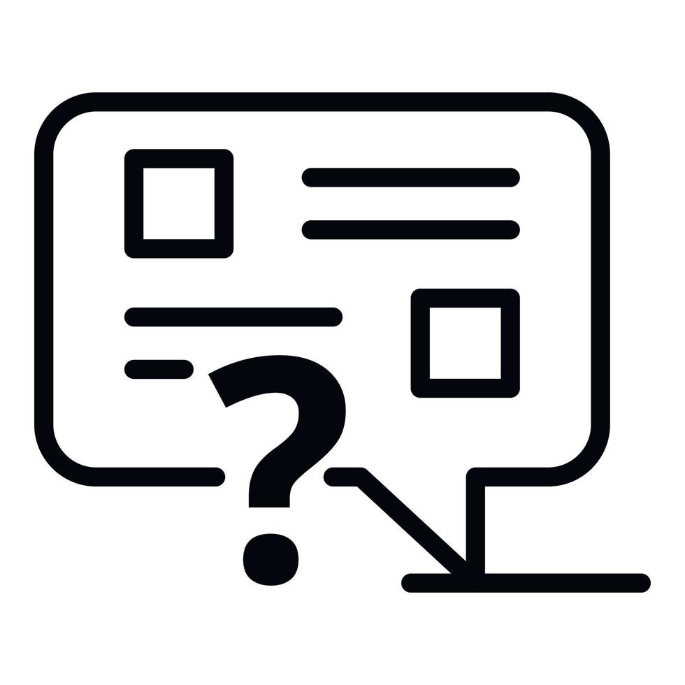 Internet opinion icon, outline style vector