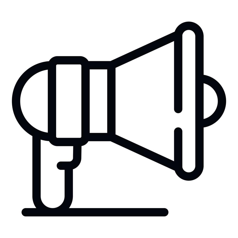 Megaphone icon, outline style vector