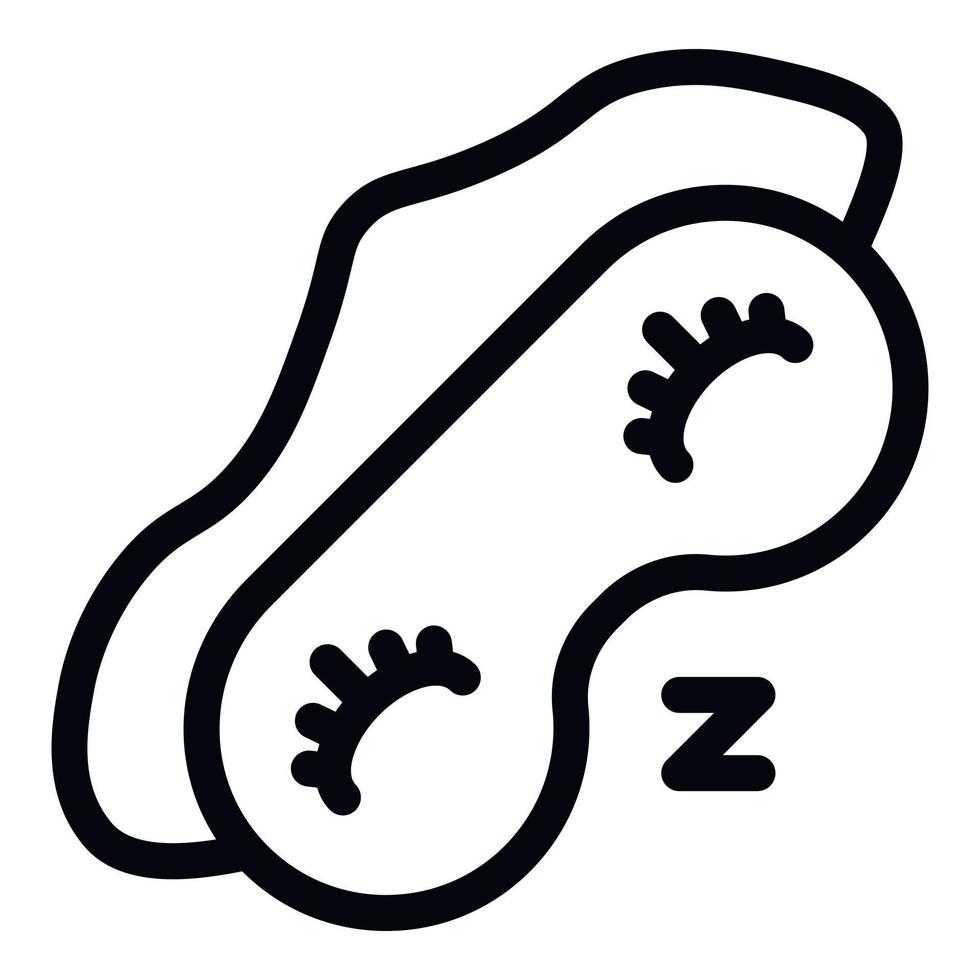 Eye sleeping mask icon, outline style vector