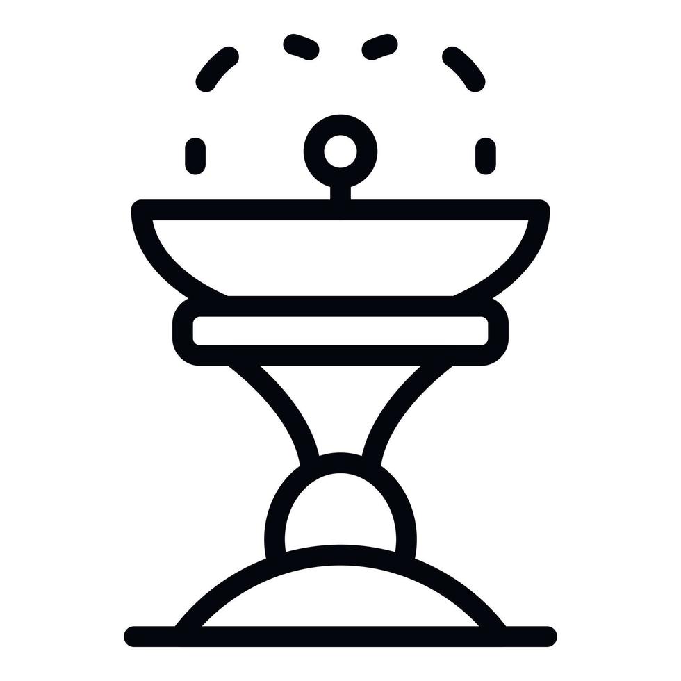 Architecture drink fountain icon, outline style vector