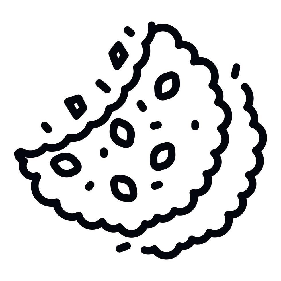 Cracker icon, outline style vector