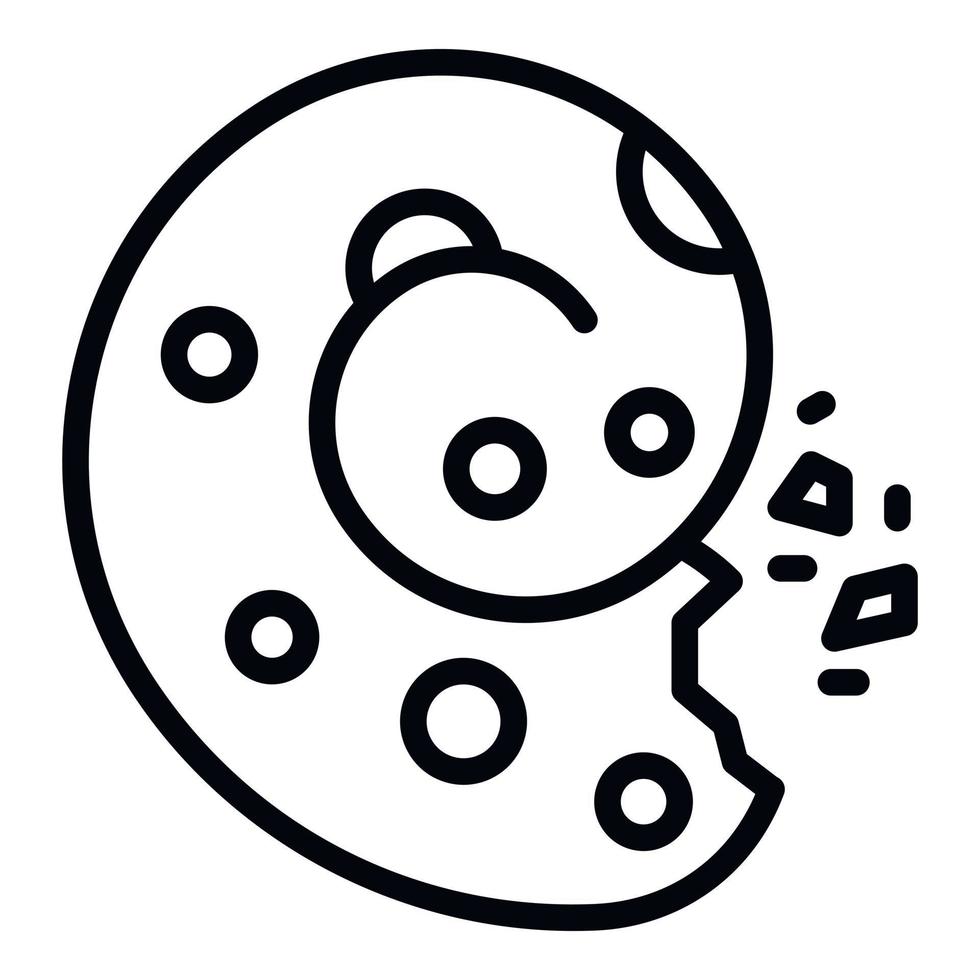 icono de galleta en espiral, estilo de contorno vector