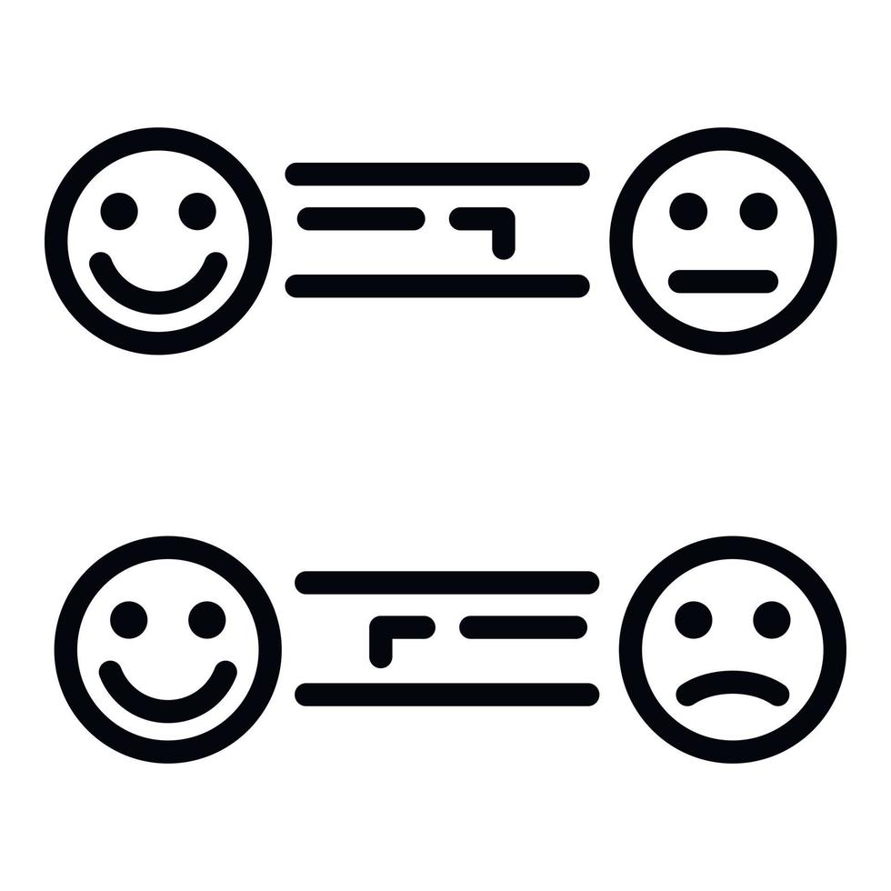 Quiz positive icon, outline style vector