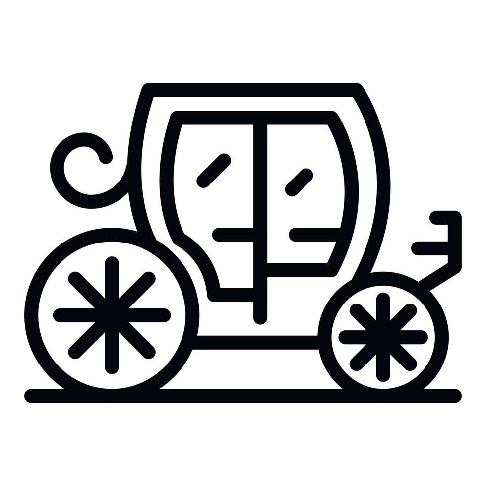 Royal carriage icon, outline style vector