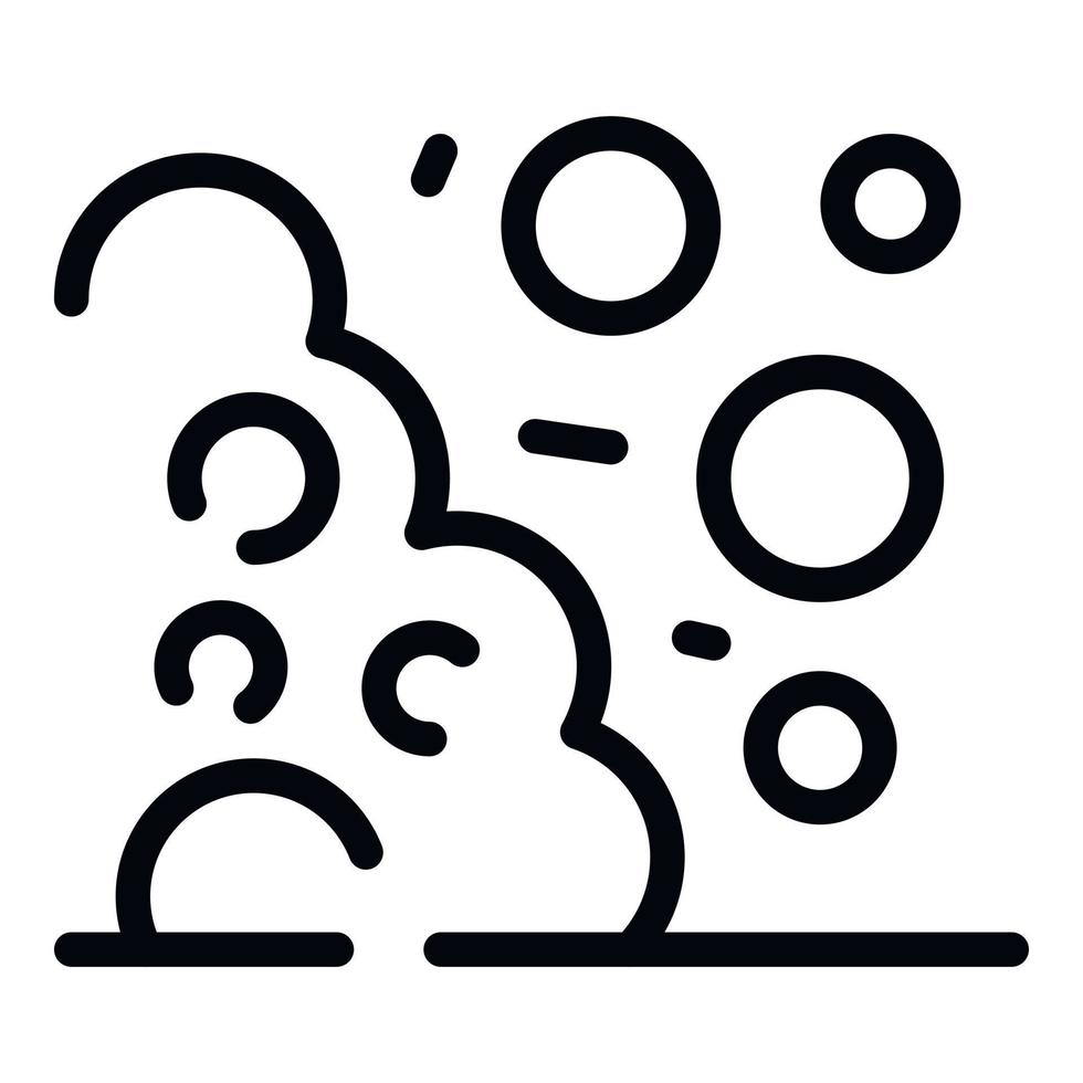 Rockfall collapse icon, outline style vector