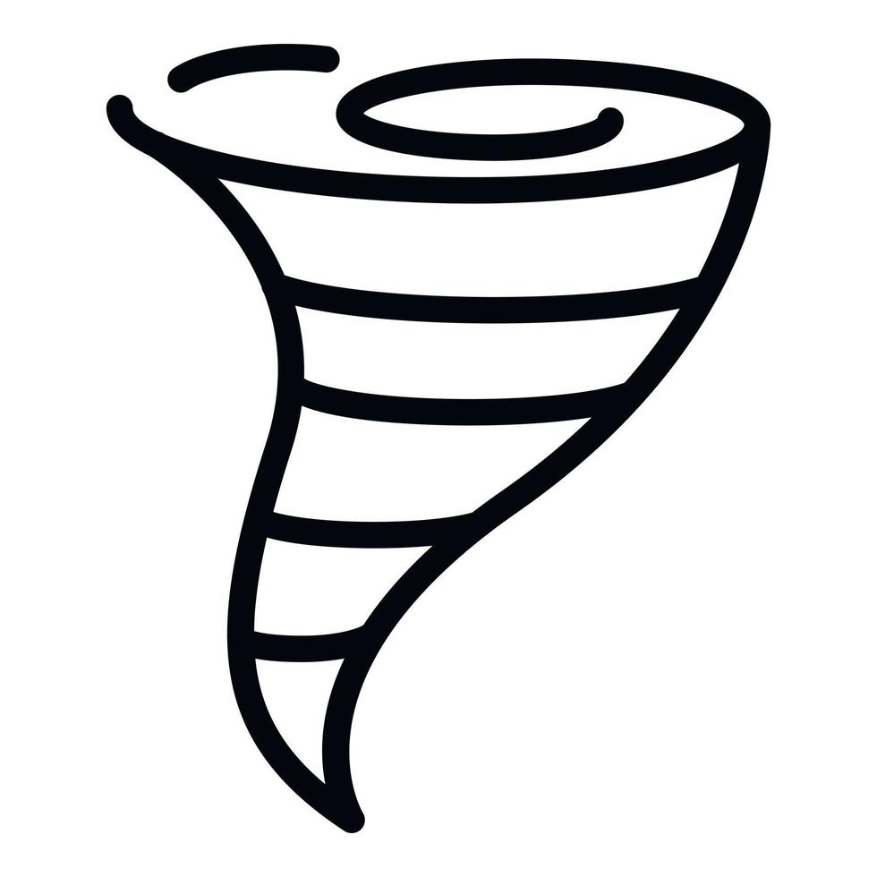 Storm tornado icon, outline style vector